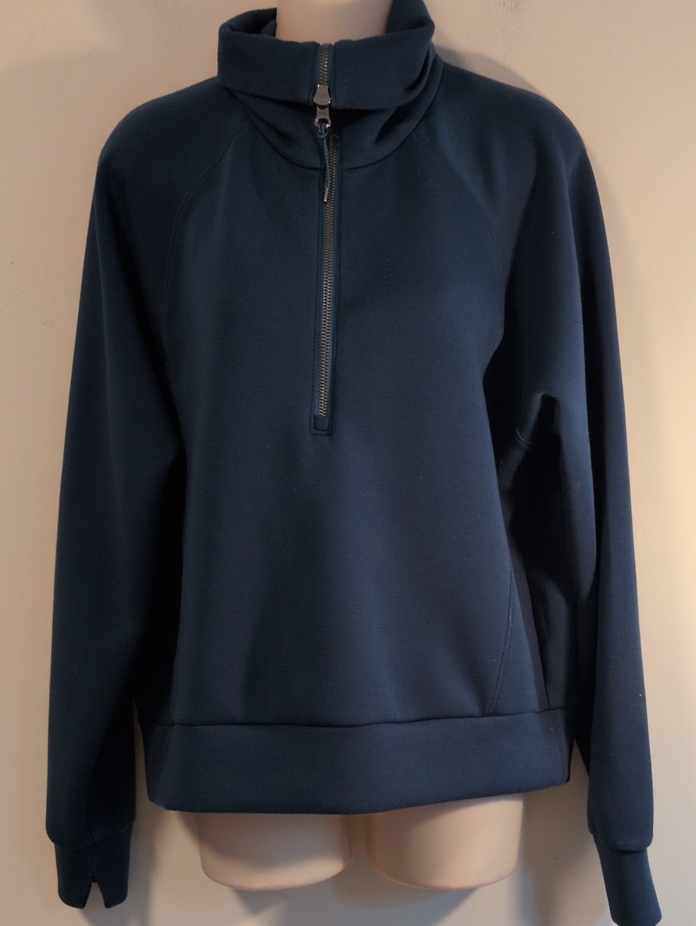 Spanx Air Essentials High Neck Half Zip Sweatshirt L - Picture 10 of 15